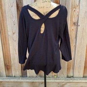 Anthropologie Left Of Center XL top black